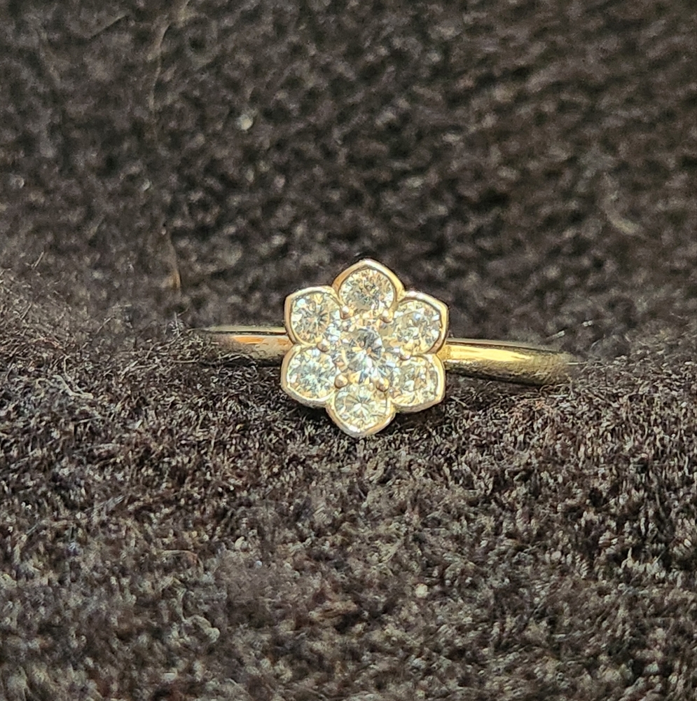 Elegant Gold Flower Ring